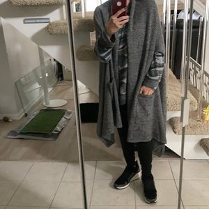 Lululemon charcoal gray tweed wrap jacket